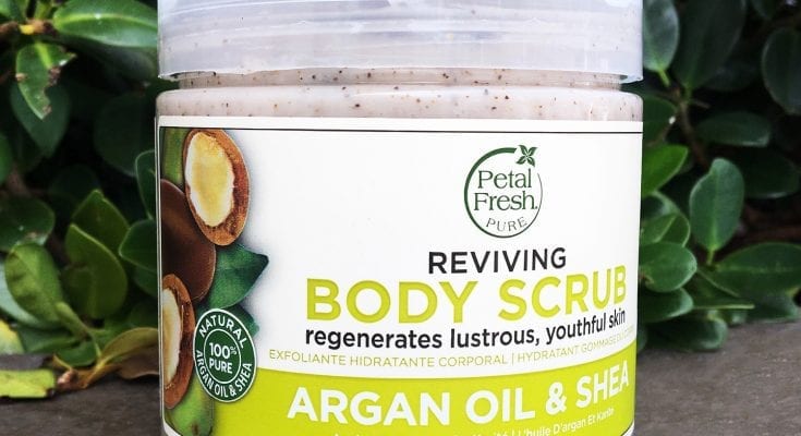 argan oil and shea butter body scrub